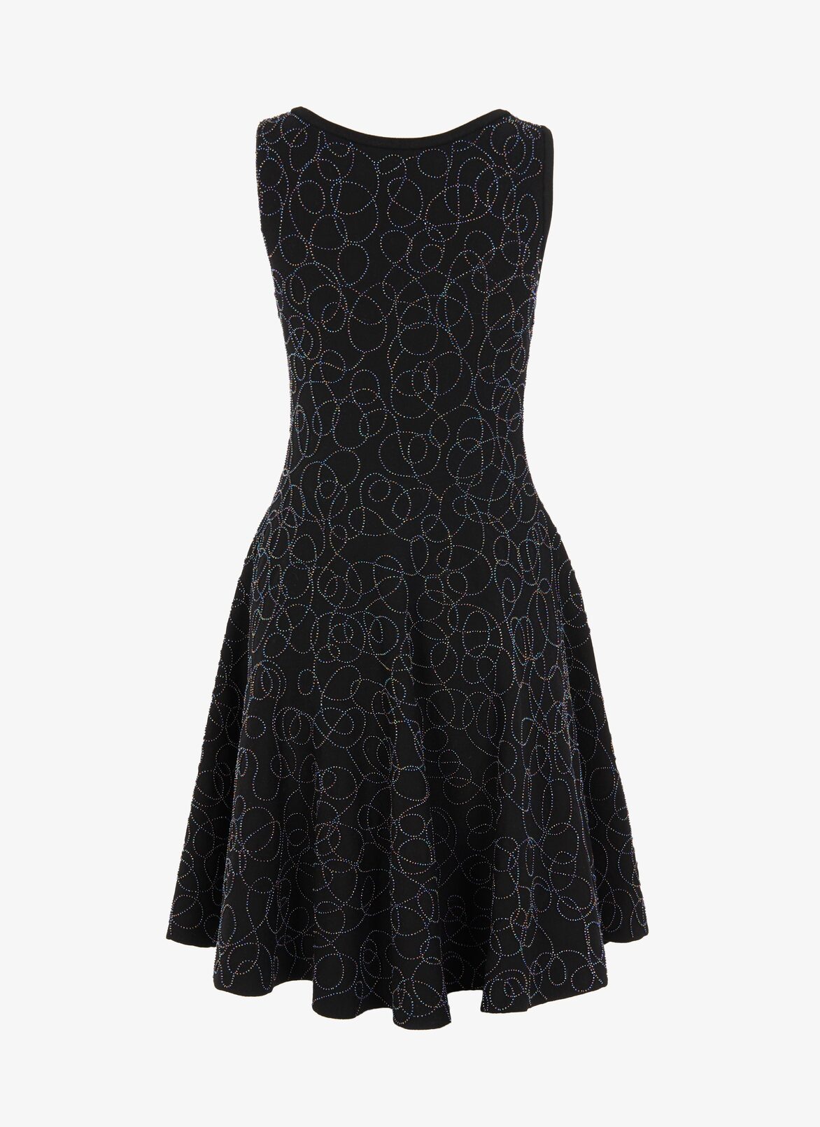 SLEEVELESS DRESS RAINBOW LAINE BRODE BLACK ALAÏA BLACK SLEEVELESS DRESS RAINBOW LAINE BRODE BLACK